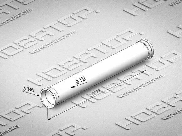 Бетоновод Dу=125 мм, L=2200 мм